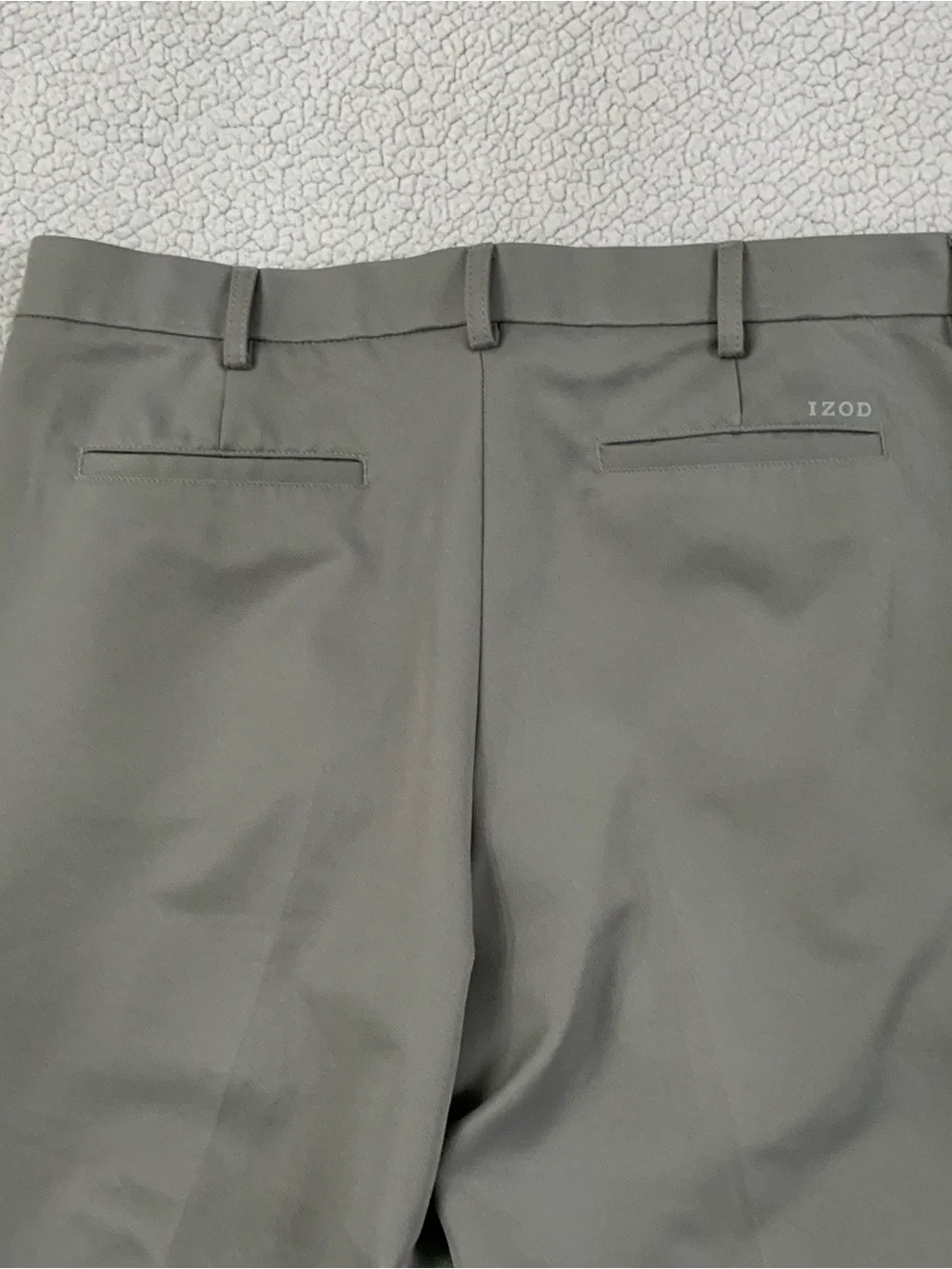 IZOD Golf Pants Men’s 36x32 Gray Pockets Flat Front Straight Leg Athletic